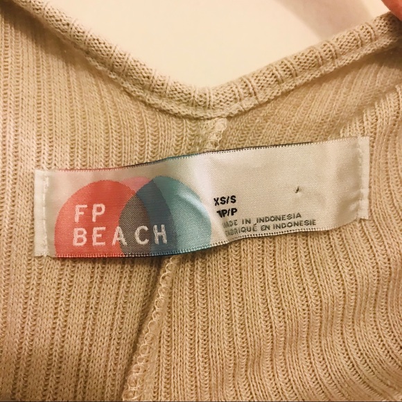 Free People Beach Cream Tan Cover Up Cardigan - Picture 4 of 10